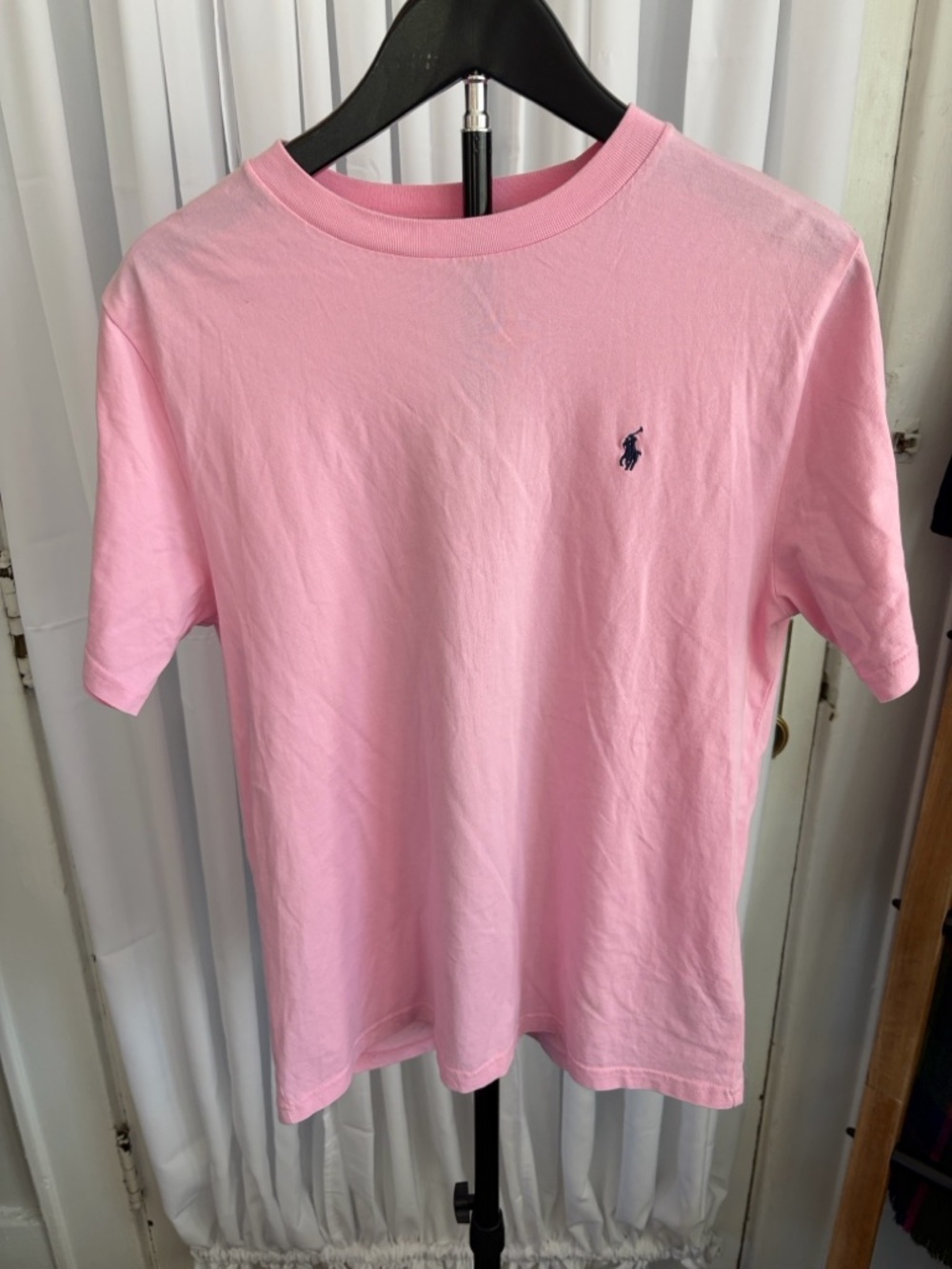 Polo by Ralph Lauren Pink Crewneck Tee with Navy Pony